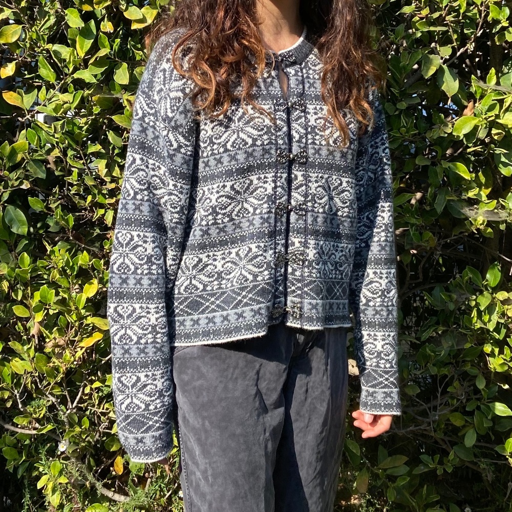 Woolrich Nordic Cardigan w/ Pewter Clasps